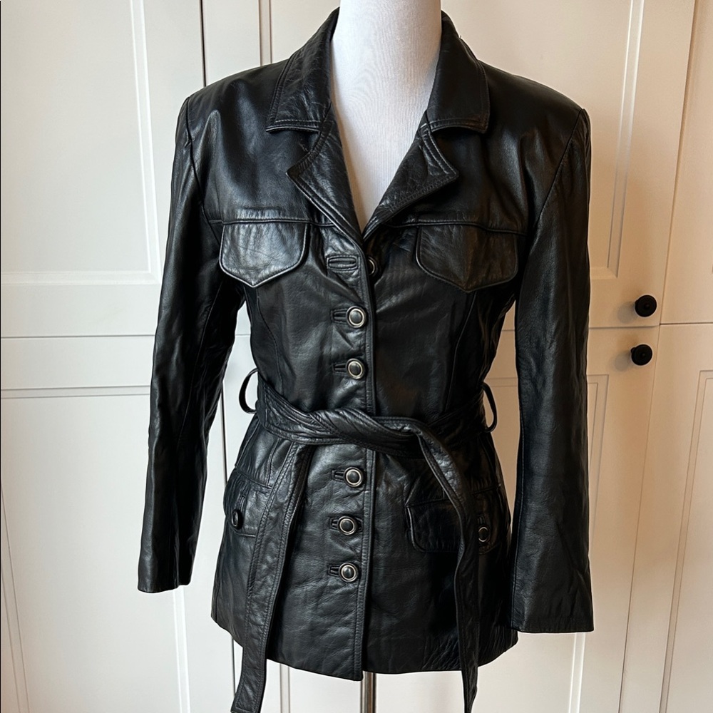 Y2K Canadian Made Genuine Leather Coat